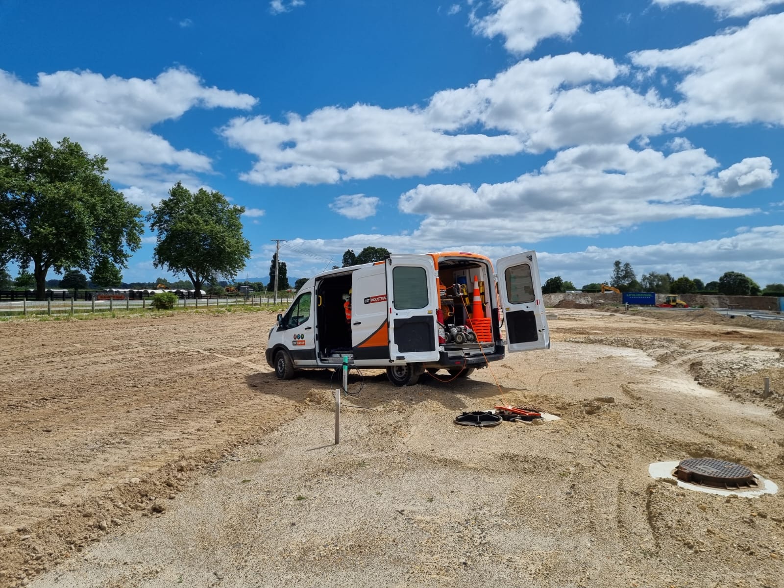 CST Group CCTV Inspection van onsite at a job.